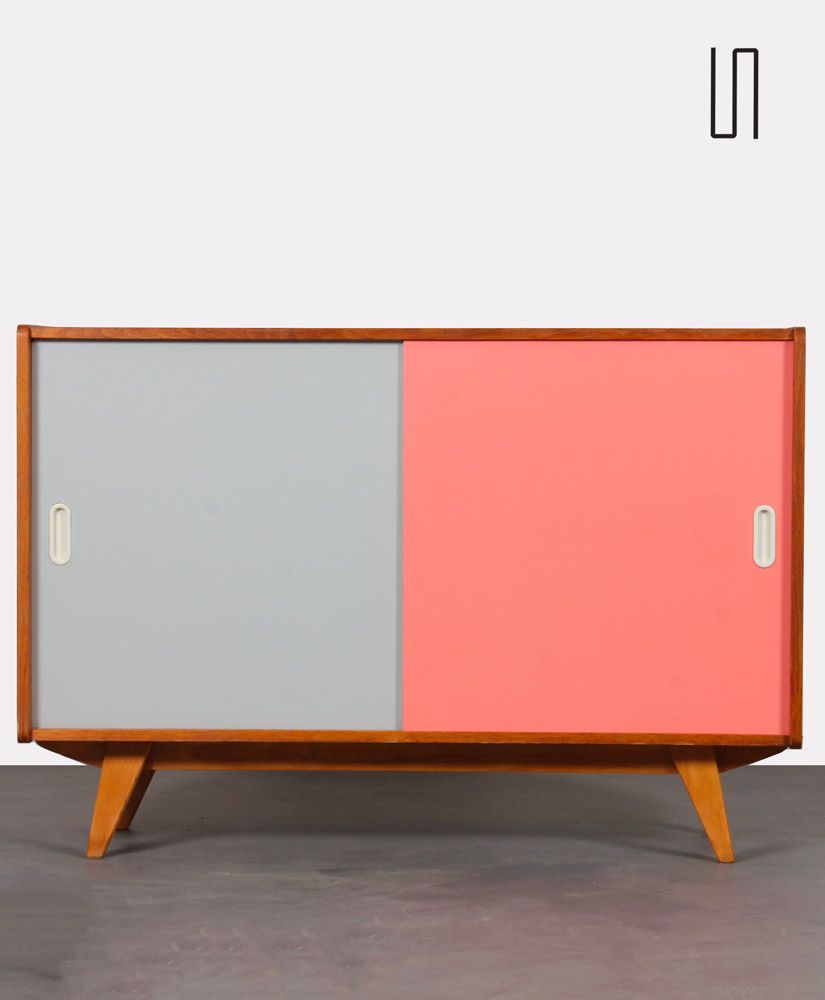 Pink and white chest of drawers by Jiri Jiroutek, model U-452 circa 1960