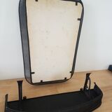 50's mirror and shelf in perforated metal