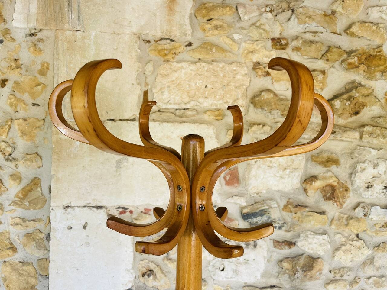 Vintage coat rack on legs by Baumann, circa 60s.