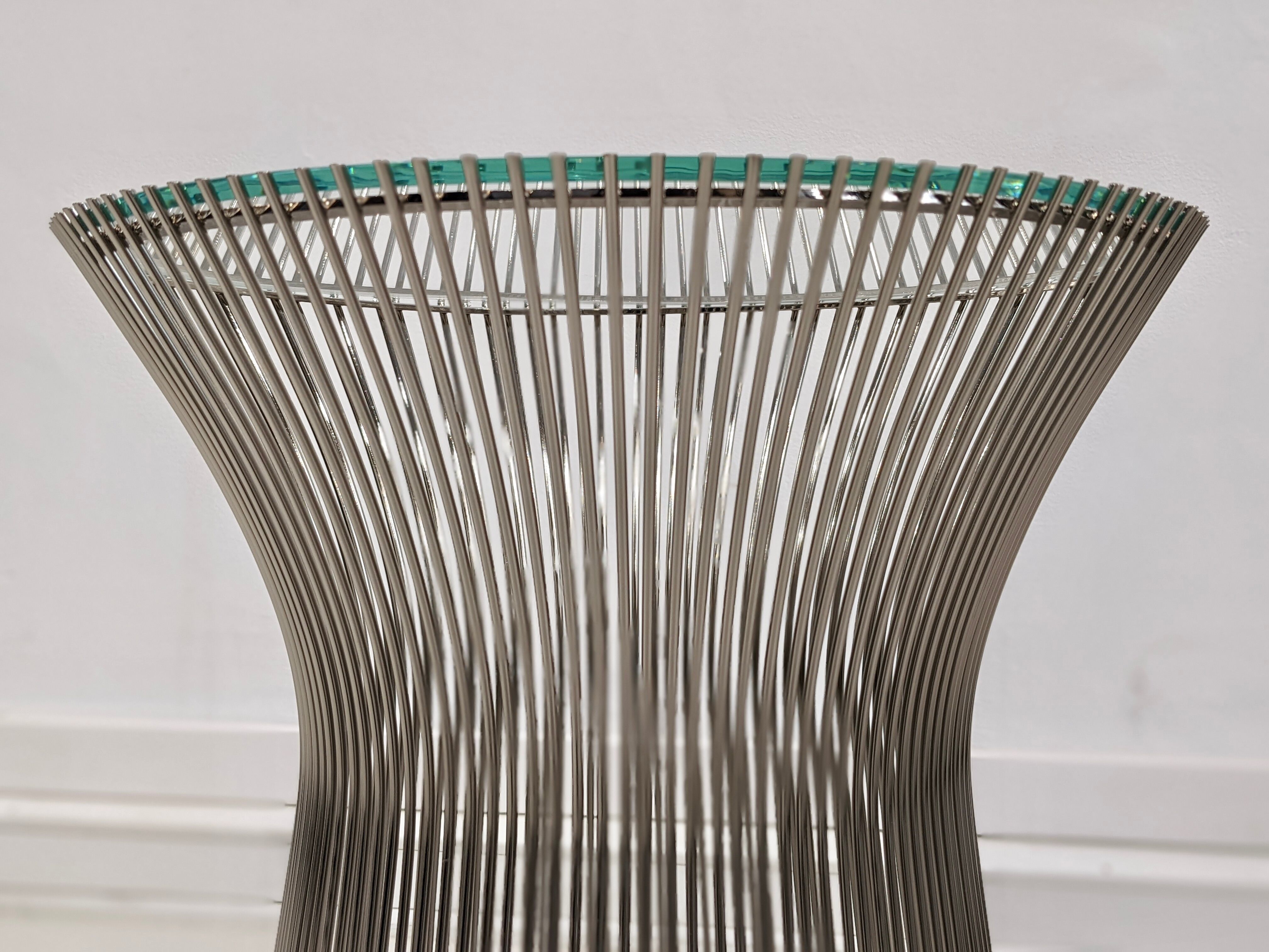 Set of two "Platner Side Table" by designer Warren Platner for Knoll
