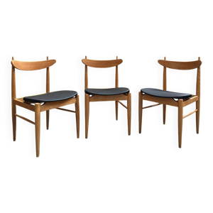 Suite de 3 chaises scandinaves