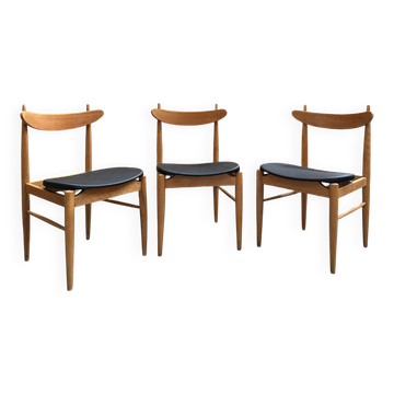 Set of 3 Scandinavian chairs from the 60s