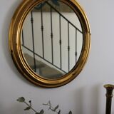 Miroir oval en laiton