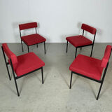 Set of 4 dining chairs by Dieter Wäckerlin for Idealheim 1960
