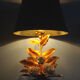 Flower lamp in golden brass 70s