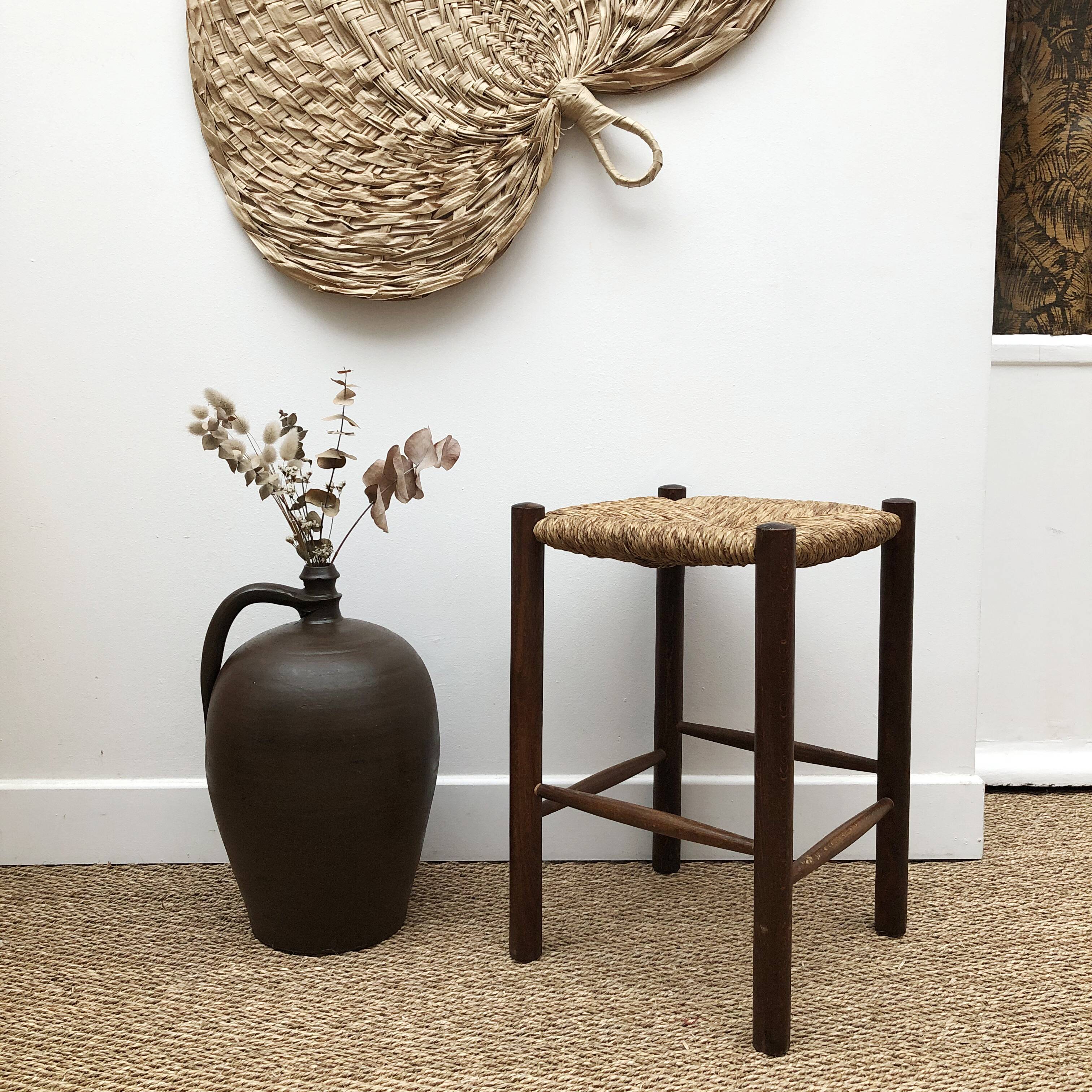 Ancient varnished sandstone jug