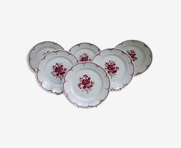 6 assiettes anciennes marquées F B