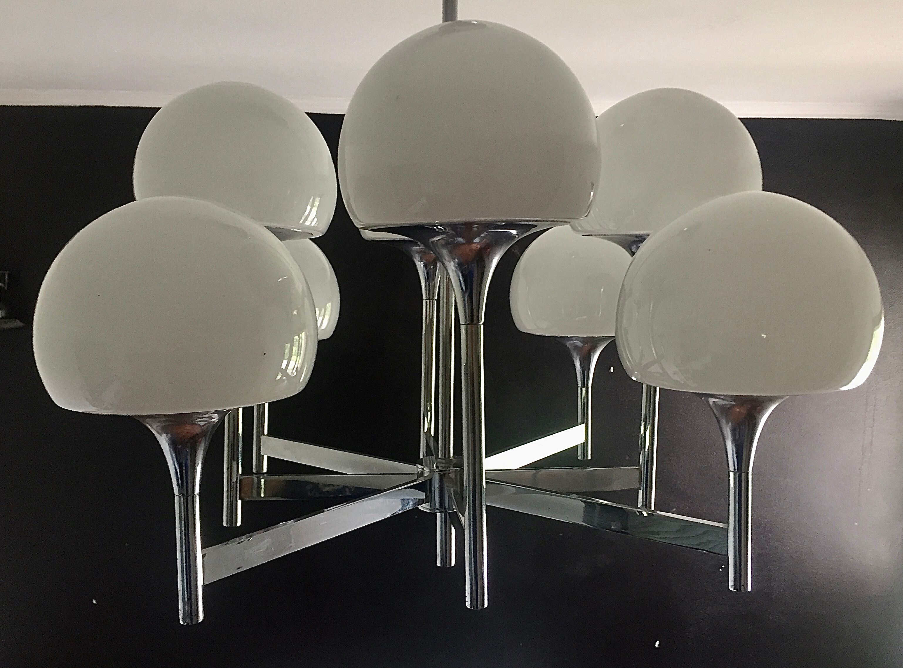 Chandelier 8 fires gaetano sciolari italy 70