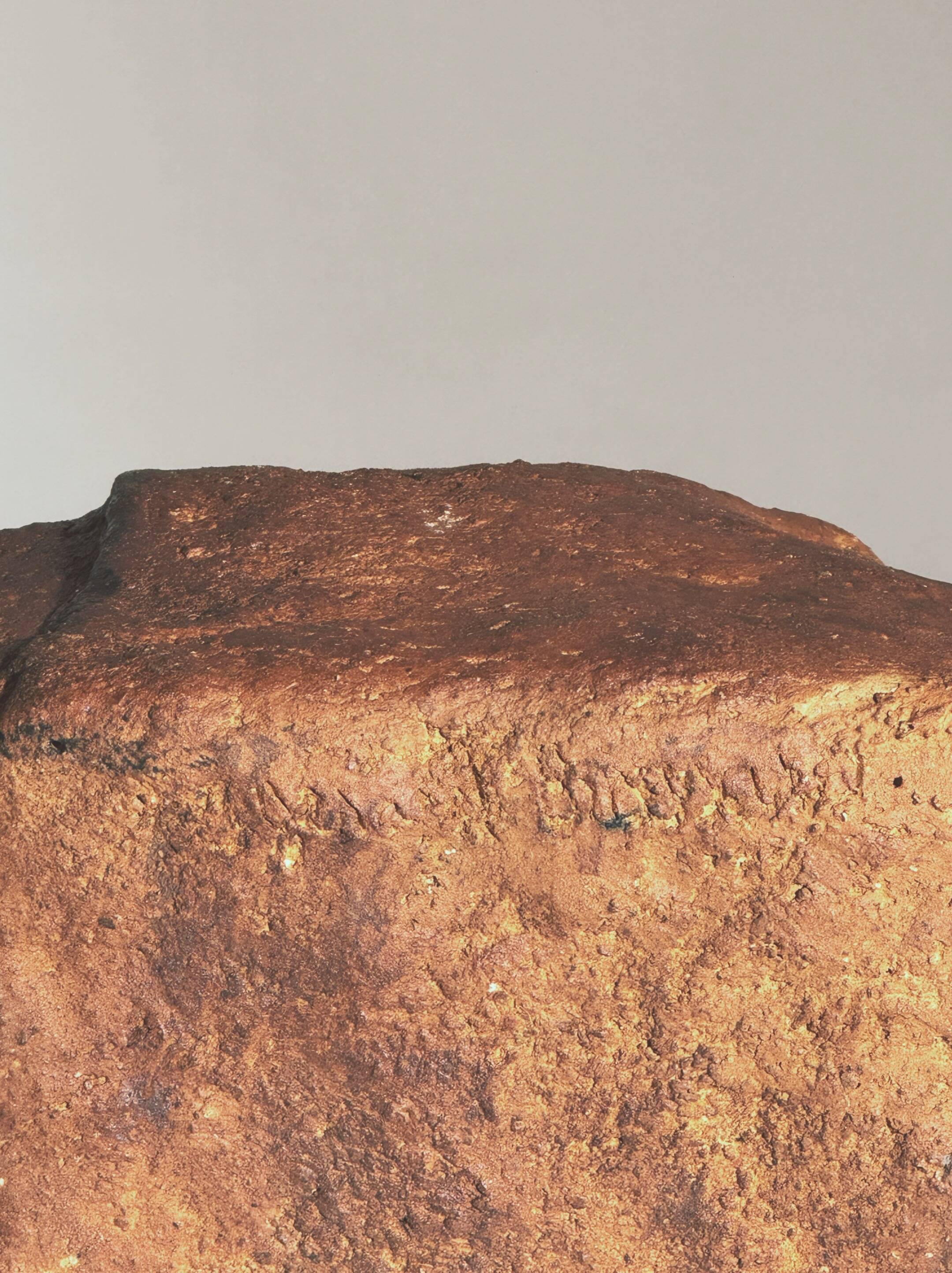 Large "fireplace" sculpture by Gérard Brossard