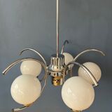 Sputnik chandelier chrome space age