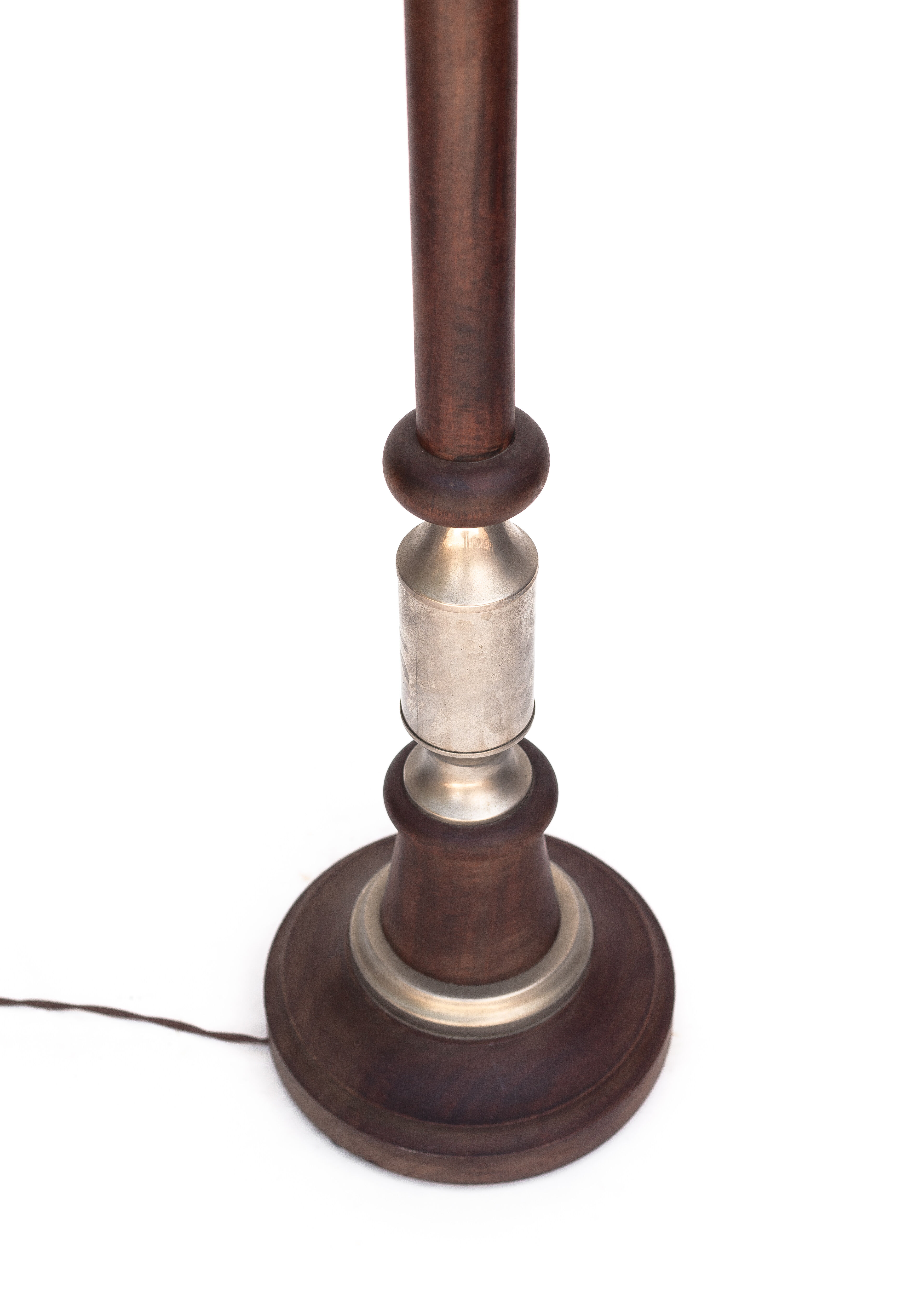 Vintage lamp wood and tin lamp foot floor lamp floor lamp, living room, desk