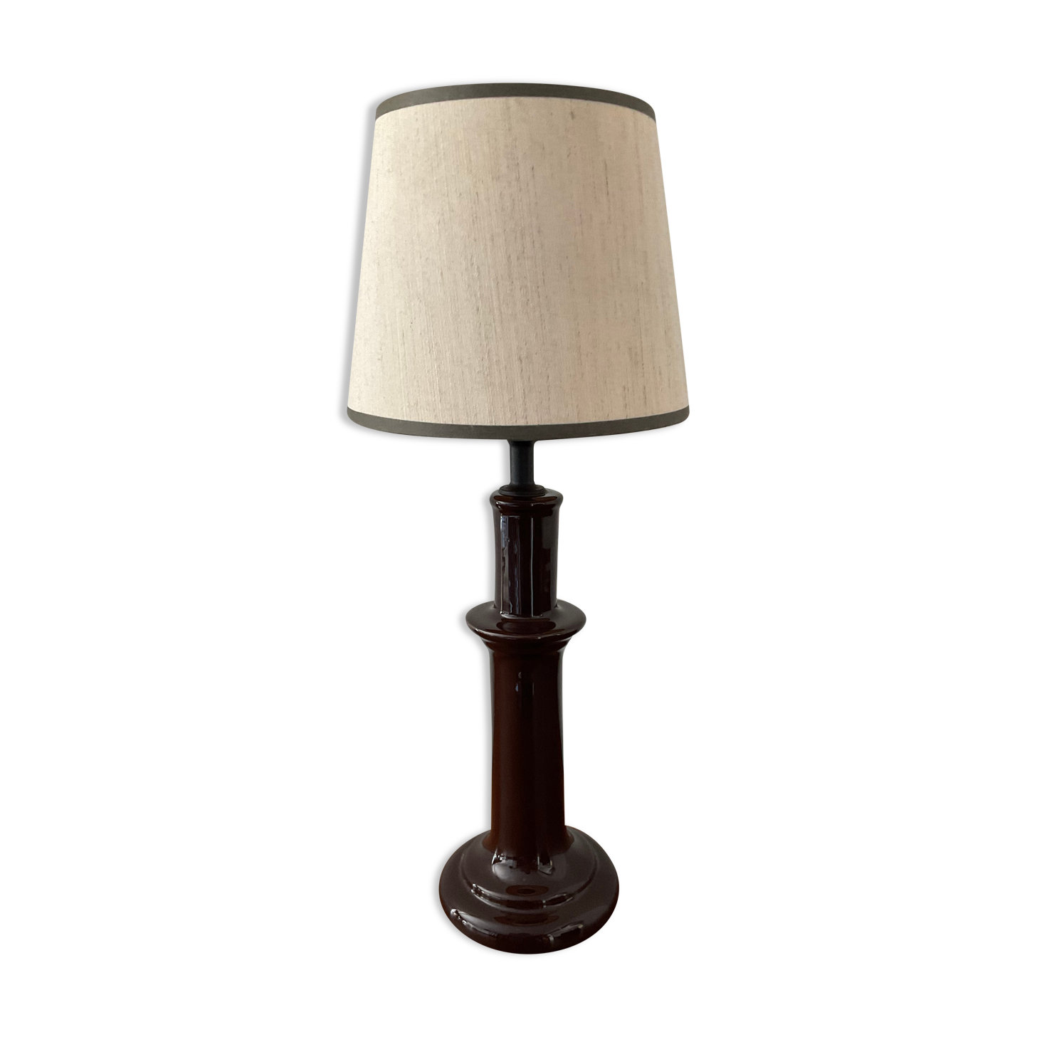 Vintage enamelled ceramic lamp