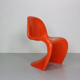 Orange Original Panton S Chairs by Verner Panton for Herman Miller, 1968