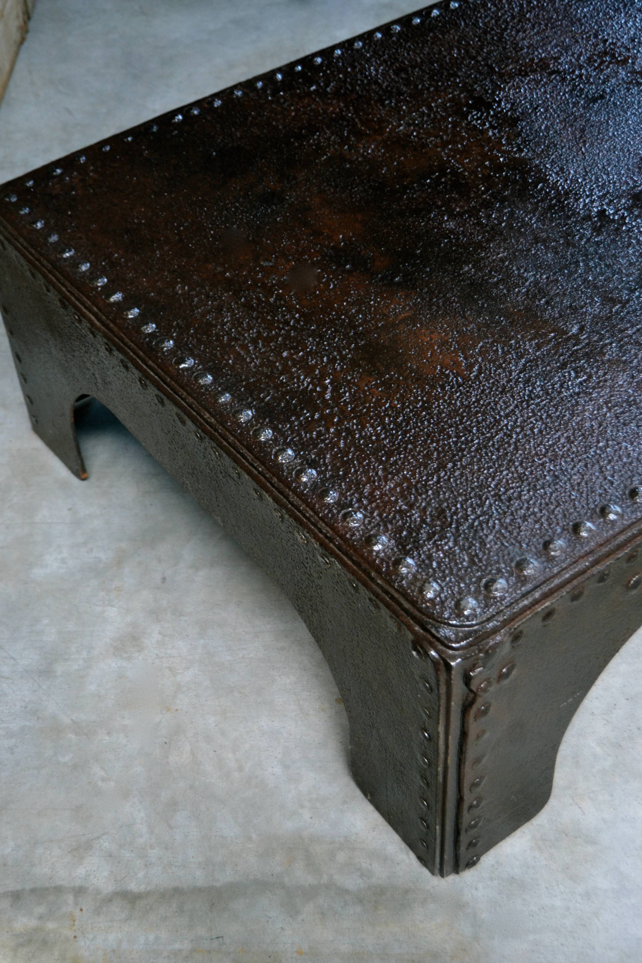 Industrial type coffee table