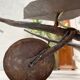 Wall lamp in wrought iron.