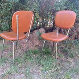 Two Tublac chairs in Skaï and chrome