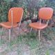 Deux chaises Tublac Skaï et chrome