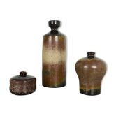 Set of 3 ceramic studio pottery vase by Elmar and Elke Kubicek, Germany, 1970