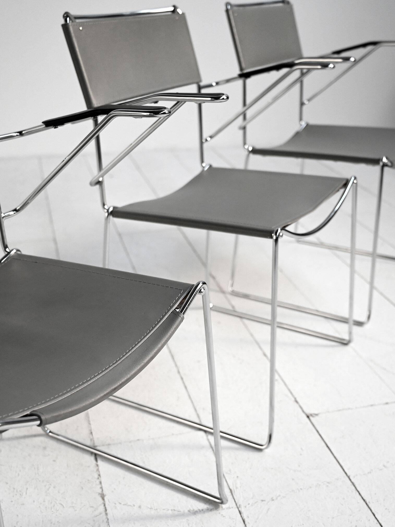 Set of 4 “Spaghetti” chairs Giandomenico Belotti for Alias