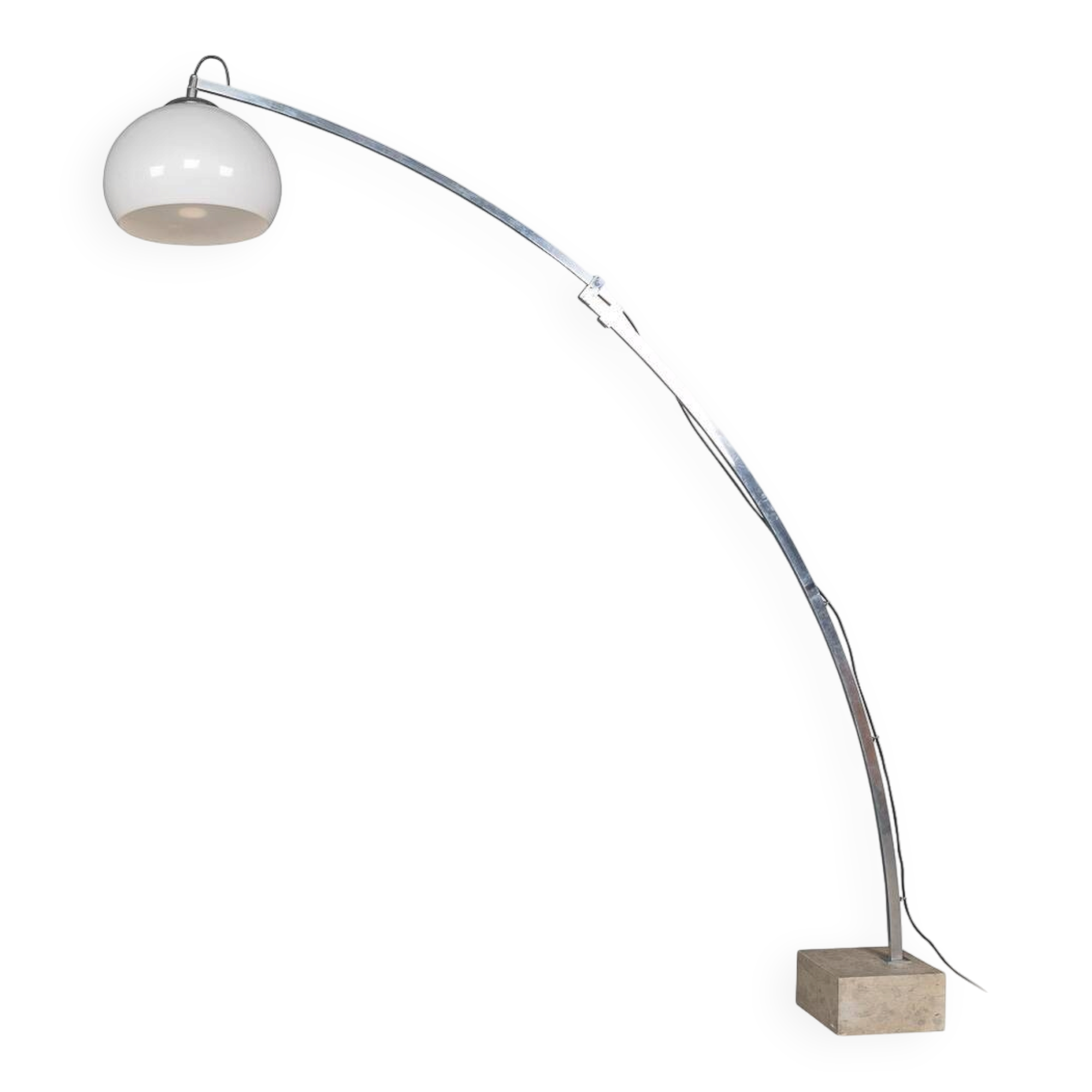20thC ITALIAN EXTENDABLE ARC FLOOR LAMP c.1970