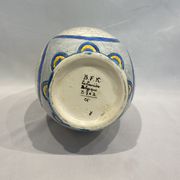 Rare ART DECO vase with polychrome butterfly decoration.signed Boch Frères Keramis (BFK)La Louvière Belgiq