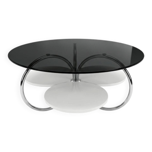 table basse en verre - pied