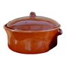 Soup tureen Pottery enamelled caramel