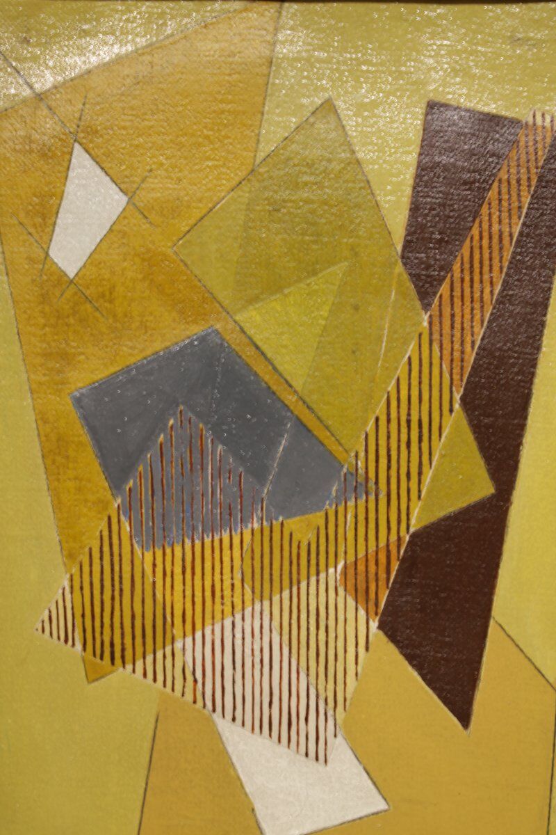Geometric abstraction by Maurice Miot signed Melito.