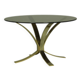 Italian Coffee Table, Smoked Glass, 1970s