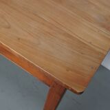 Vintage Cherry 20th Century French Rustic Farmhouse Dining Table