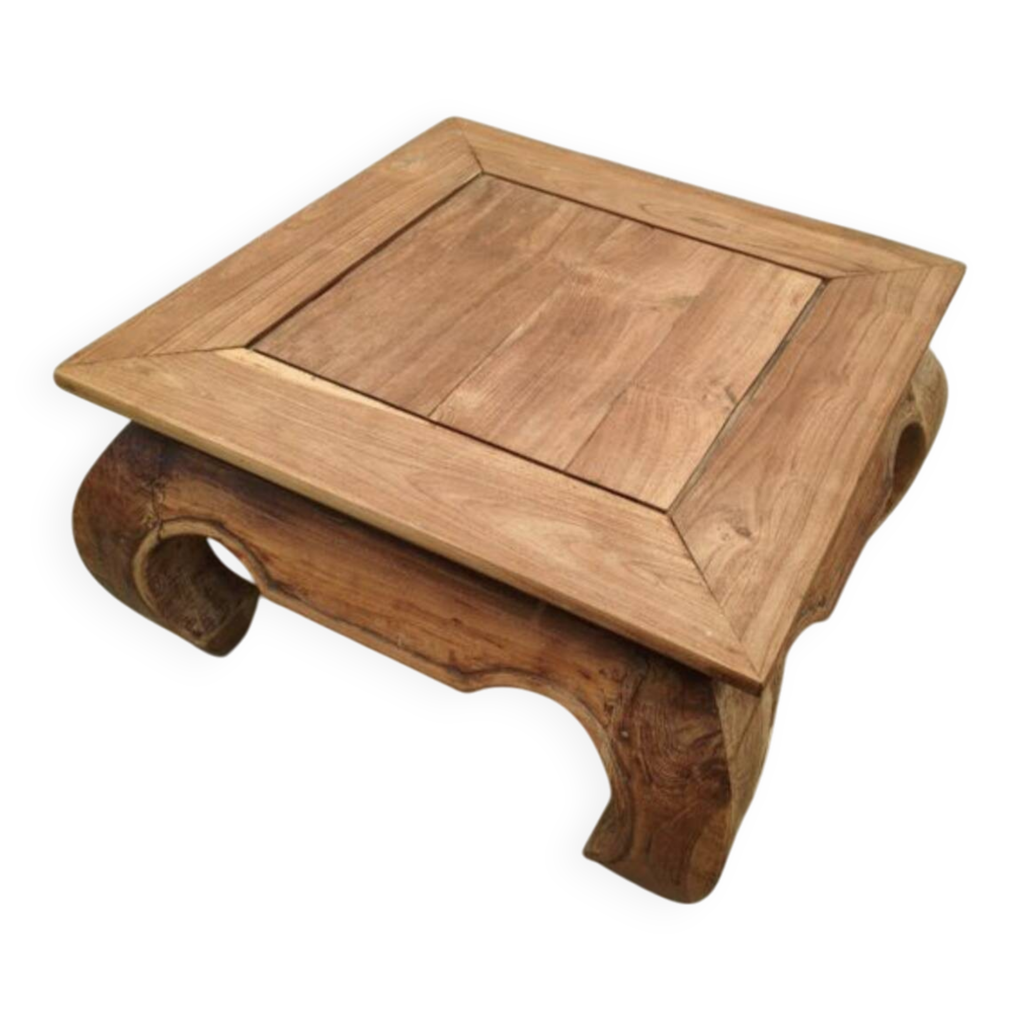 "Opium" coffee table in carved solid wood - Chic Ethnic Style