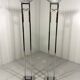 Arte Lumen floor lamps chrome & brass 1970’s, set of 2