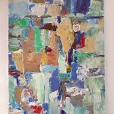 Original painting Abstract art mixed media on paper