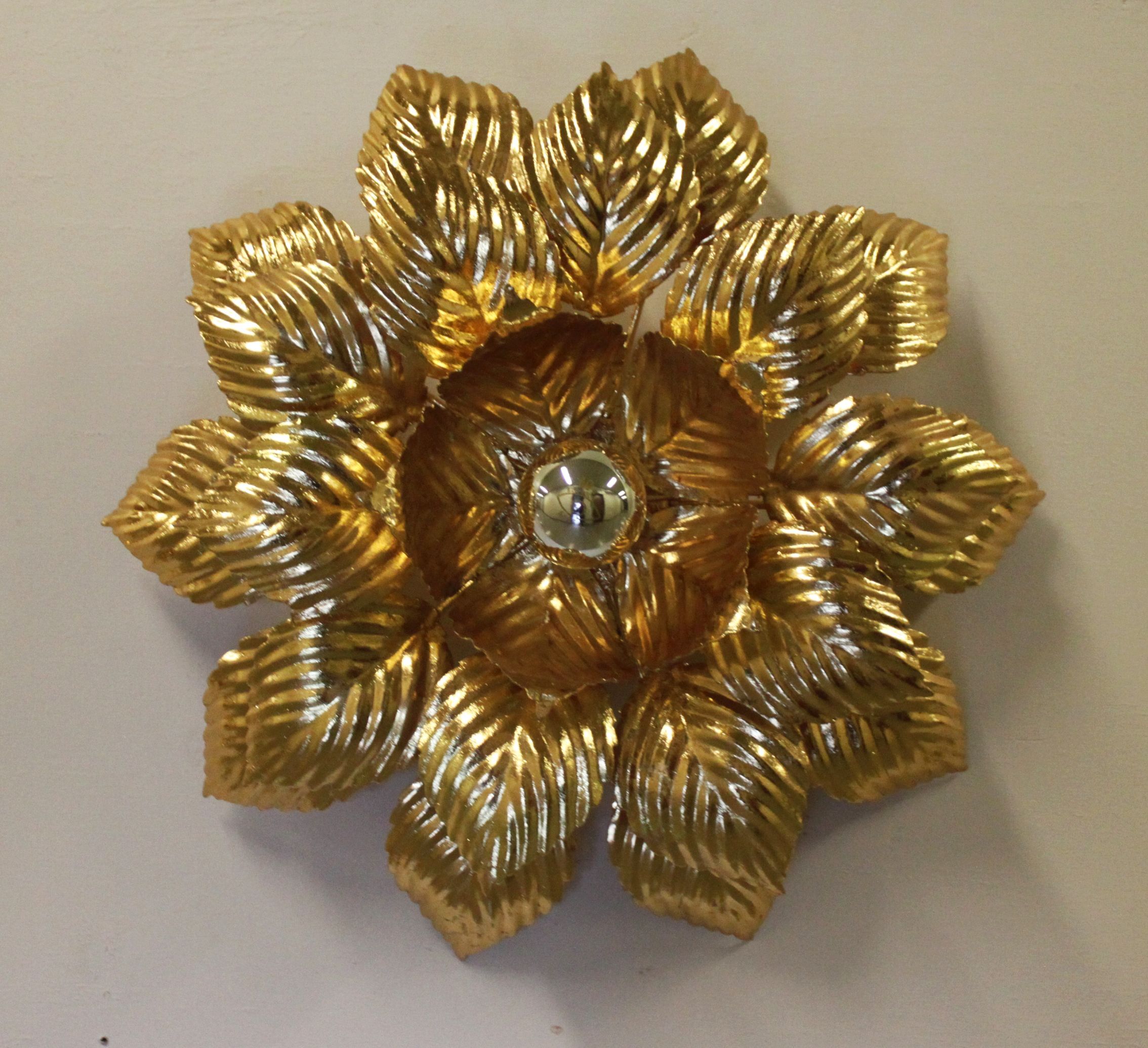 Masca floral wall lamp, Italy, 70's