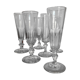 Set of 6 assorted 19th century flat-sided crystal champagne coupes