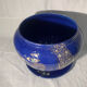 Antique blue flowerpot, ceramic, Art Nouveau earthenware circa 1900