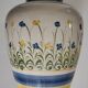 Hand-painted ceramic vase with floral decoration – H 33 cm
