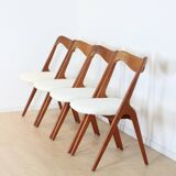 Set Bouclé diningchairs Albin Johansson and Sons