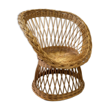 Vintage wicker armchair