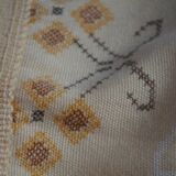 old cotton/linen tablecloth with fringes