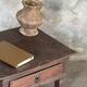 Petit écritoire table basse ancienne indonésienne en teck H33 40,5x55
