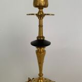 Pair of candlesticks Napoleon III in bronze cloisonné XIXth Barbedienne