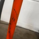 Vintage 70s floor lamp with orange trumpet base