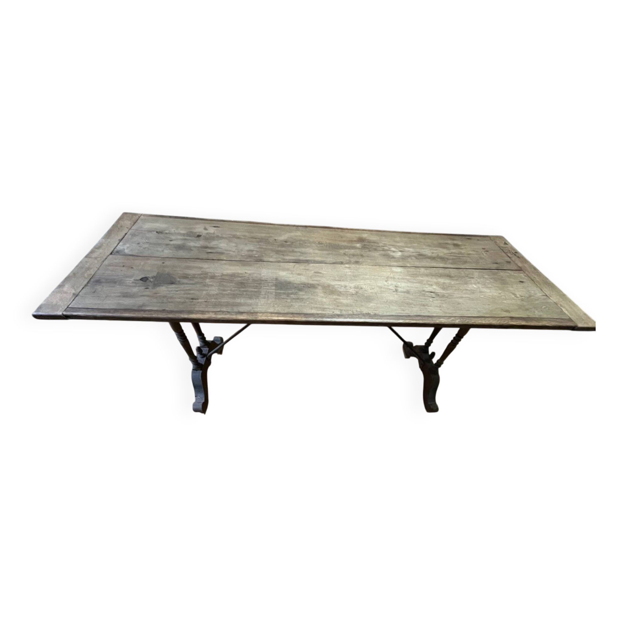 Wooden and iron bistro table