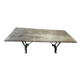 Wooden and iron bistro table