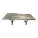 Wooden and iron bistro table