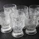 6 verres en verre pressé, Libochovice 1981