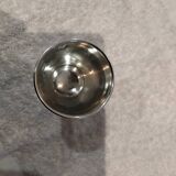 Silver egg cup 950, Art Deco style, triangular frieze, silversmith Tirbour