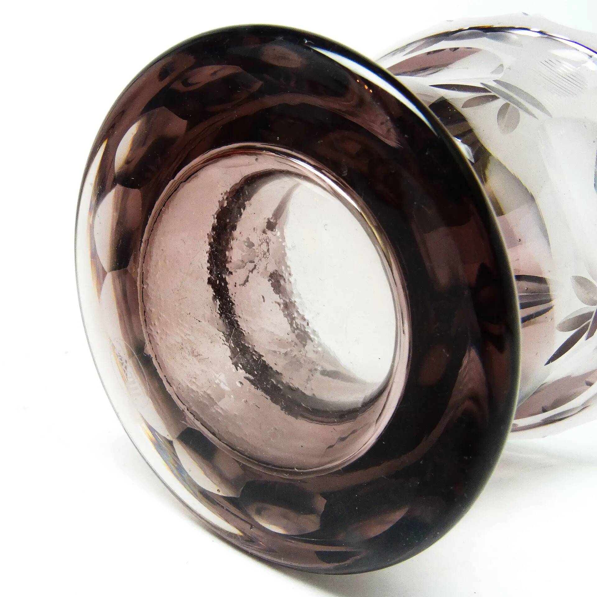 Vase Art Déco, cristal, Moser, Tchécoslovaquie, années 1930