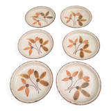 6 Vintage 70's Gien Plates